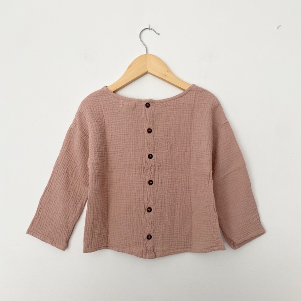 SOLD-The simple folk button back top - Picture 4 of 4